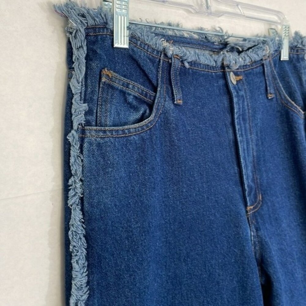 Boom Boom Jeans NWT Raw Hem Fringe 5 Pocket Blue 9 / 10